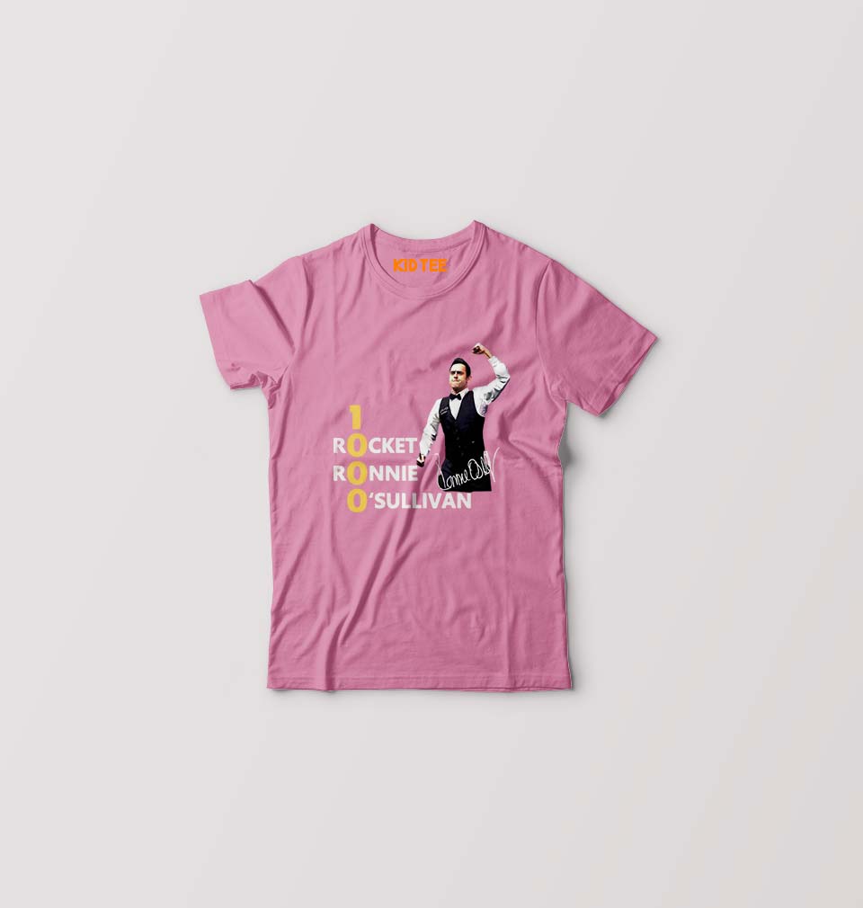 Ronnie O'Sullivan Snooker Kids T-Shirt for Boy/Girl-Pink-Ektarfa.online