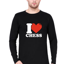 Load image into Gallery viewer, I Love Chess T Full Sleeves T-Shirt for Men-Black-Ektarfa.online
