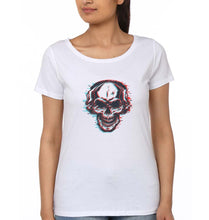 Load image into Gallery viewer, Skull T-Shirt for Women-White-Ektarfa.online
