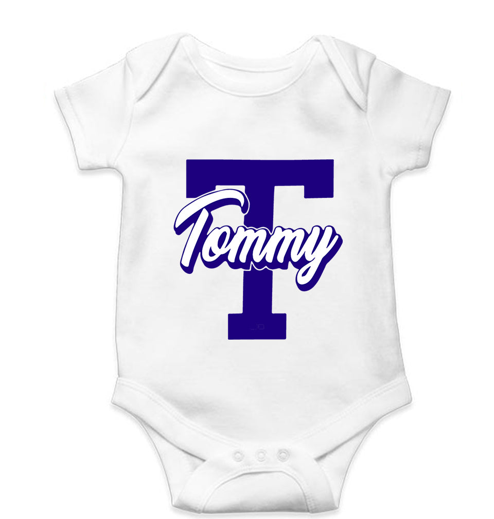 Varsity Tommy Romper For Baby Boy/Girl-White-Ektarfa.online