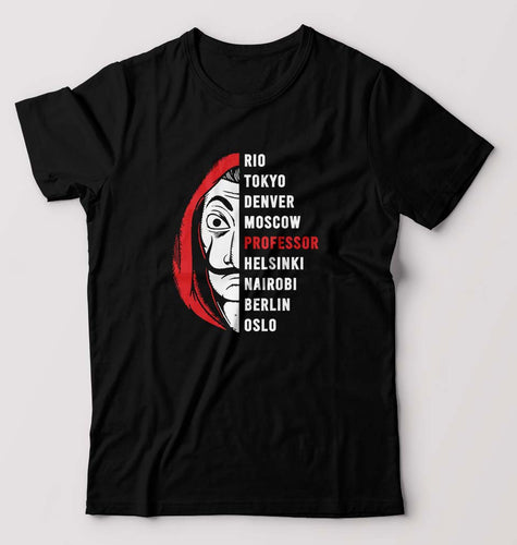 Money Heist T-Shirt for Men-Black-Ektarfa.online
