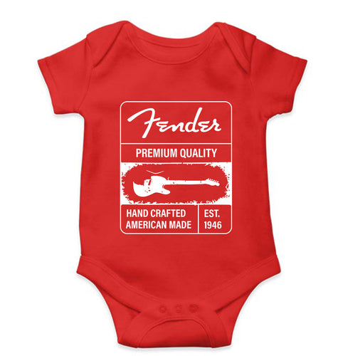 Fender Kids Romper For Baby Boy/Girl-Red-Ektarfa.online