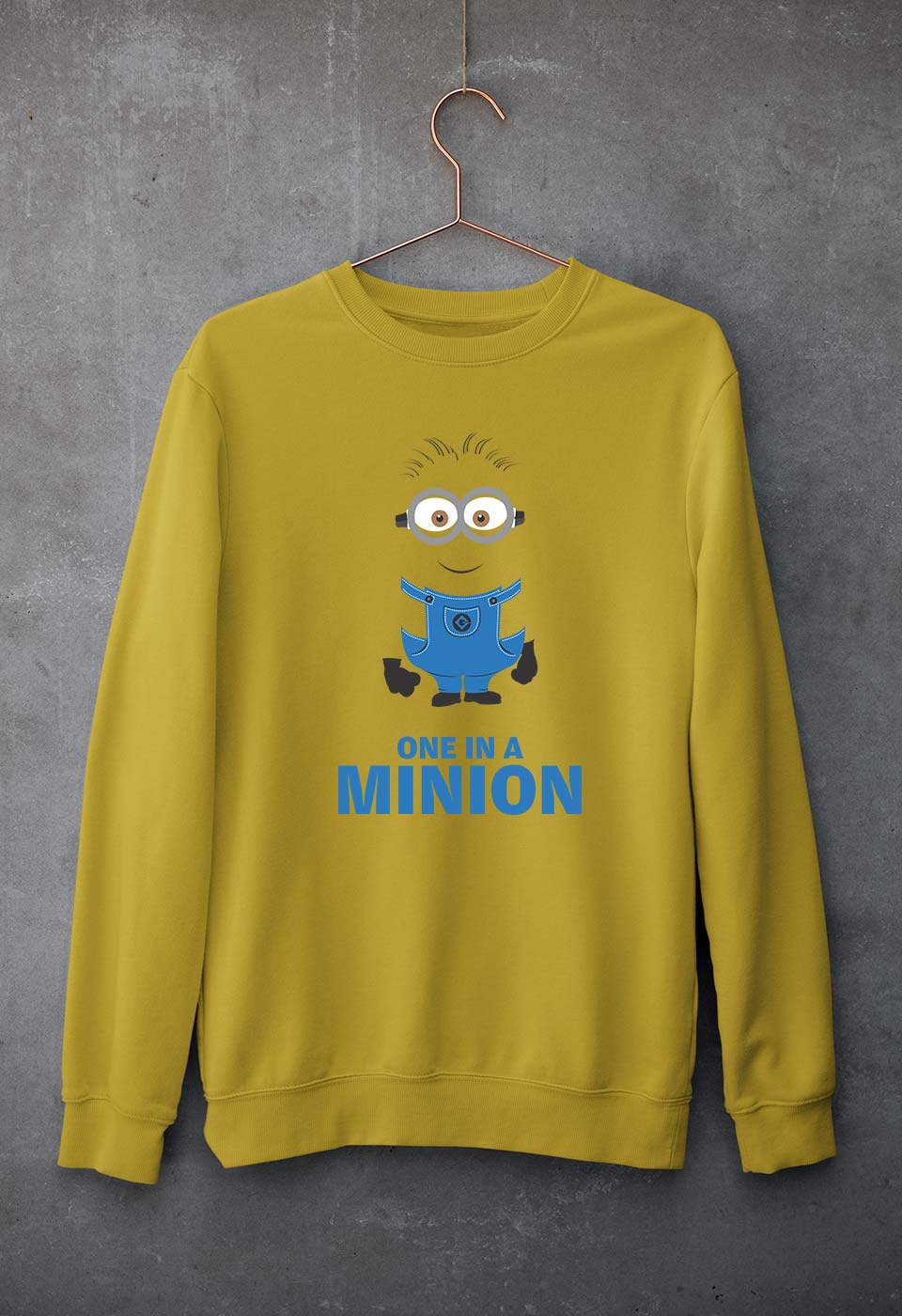 Minion Unisex Sweatshirt for Men/Women-Mustard Yellow-Ektarfa.online