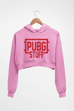 Load image into Gallery viewer, PUBG Stuff Crop HOODIE FOR WOMEN-Light Baby Pink-Ektarfa.online
