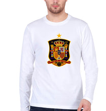 Load image into Gallery viewer, Spain Football Full Sleeves T-Shirt for Men-White-Ektarfa.online
