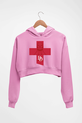 Daredevil Crop HOODIE FOR WOMEN-Light Baby Pink-Ektarfa.online