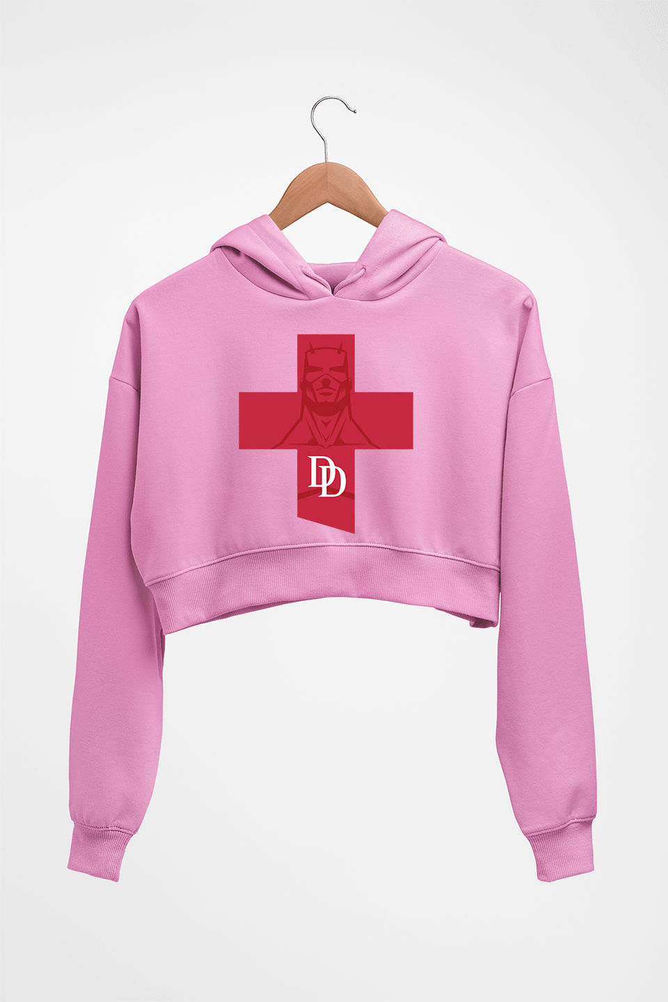 Daredevil Crop HOODIE FOR WOMEN-Light Baby Pink-Ektarfa.online