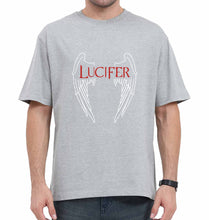 Load image into Gallery viewer, Lucifer Oversized T-Shirt for Men-Grey-Ektarfa.online
