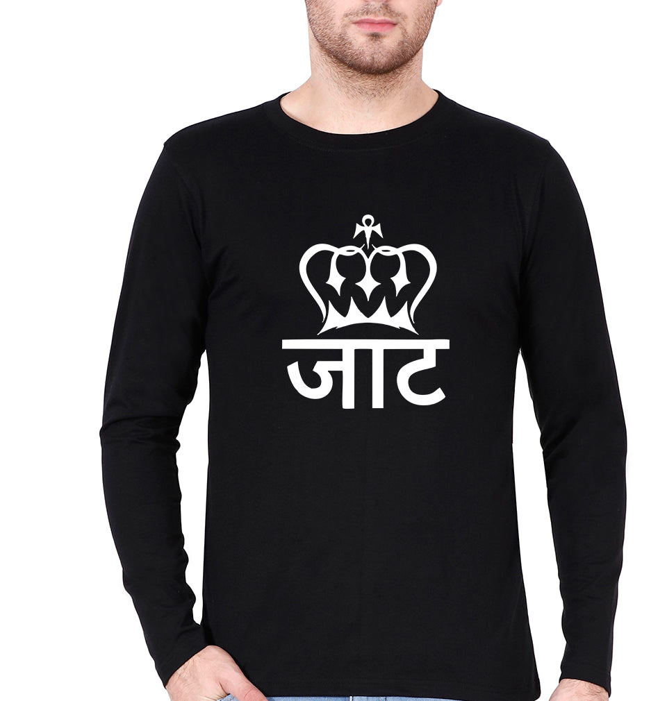 Jaat Full Sleeves T-Shirt for Men-Black-Ektarfa.online
