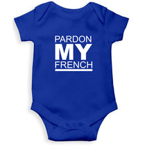 Load image into Gallery viewer, Pardon My French Kids Romper For Baby Boy/Girl-0-5 Months(18 Inches)-Royal Blue-Ektarfa.online
