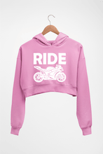 Load image into Gallery viewer, Ride Superbike Crop HOODIE FOR WOMEN-Light Baby Pink-Ektarfa.online
