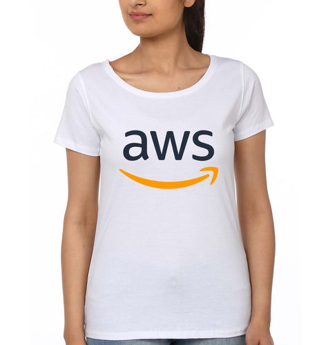 Amazon AWS T-Shirt for Women-White-Ektarfa.online