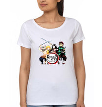 Load image into Gallery viewer, Demon Slayer T-Shirt for Women-White-Ektarfa.online
