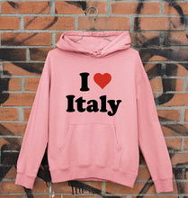 Load image into Gallery viewer, I Love Italy Unisex Hoodie for Men/Women-Light Baby Pink-Ektarfa.online
