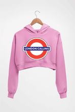 Load image into Gallery viewer, London Calling Crop HOODIE FOR WOMEN-Light Baby Pink-Ektarfa.online
