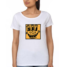 Load image into Gallery viewer, Keith Haring Funny T-Shirt for Women-White-Ektarfa.online
