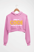 Load image into Gallery viewer, Coder Geek Crop HOODIE FOR WOMEN-Light Baby Pink-Ektarfa.online
