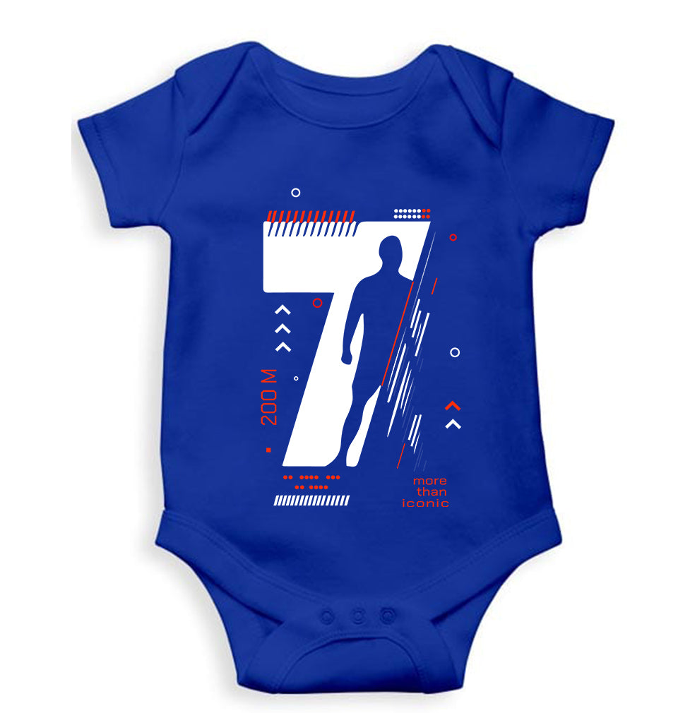 Cristiano Ronaldo CR7 Kids Romper For Baby Boy/Girl-Royal Blue-Ektarfa.online