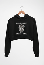 Load image into Gallery viewer, Sons of Anarchy Crop HOODIE FOR WOMEN-Black-Ektarfa.online
