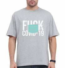 Load image into Gallery viewer, Fuck Covid Oversized T-Shirt for Men-Grey-Ektarfa.online

