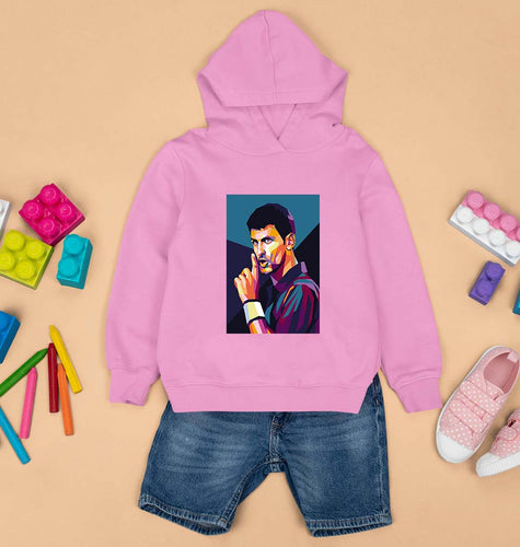 Novak Djokovic Tennis Kids Hoodie for Boy/Girl-Light Baby Pink-Ektarfa.online