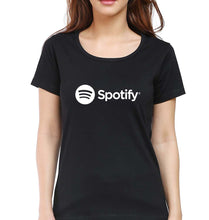 Load image into Gallery viewer, Spotify T-Shirt for Women-Black-Ektarfa.online
