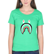 Load image into Gallery viewer, Bape Shark T-Shirt for Women-flag green-Ektarfa.online
