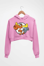 Load image into Gallery viewer, The Adventures of Rocky and Bullwinkle and Friends Crop HOODIE FOR WOMEN-Light Baby Pink-Ektarfa.online
