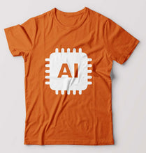 Load image into Gallery viewer, Artificial intelligence (AI) T-Shirt for Men-Orange-Ektarfa.online

