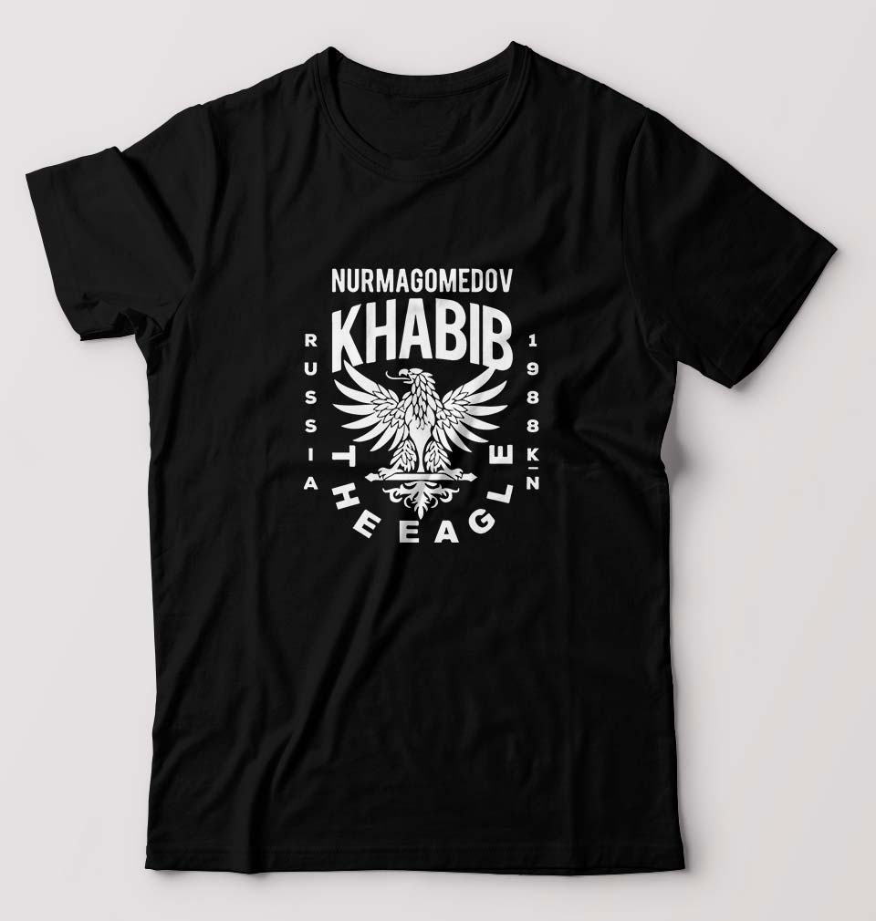 Khabib The Eagle Nurmagomedov T-Shirt for Men-Black-Ektarfa.online