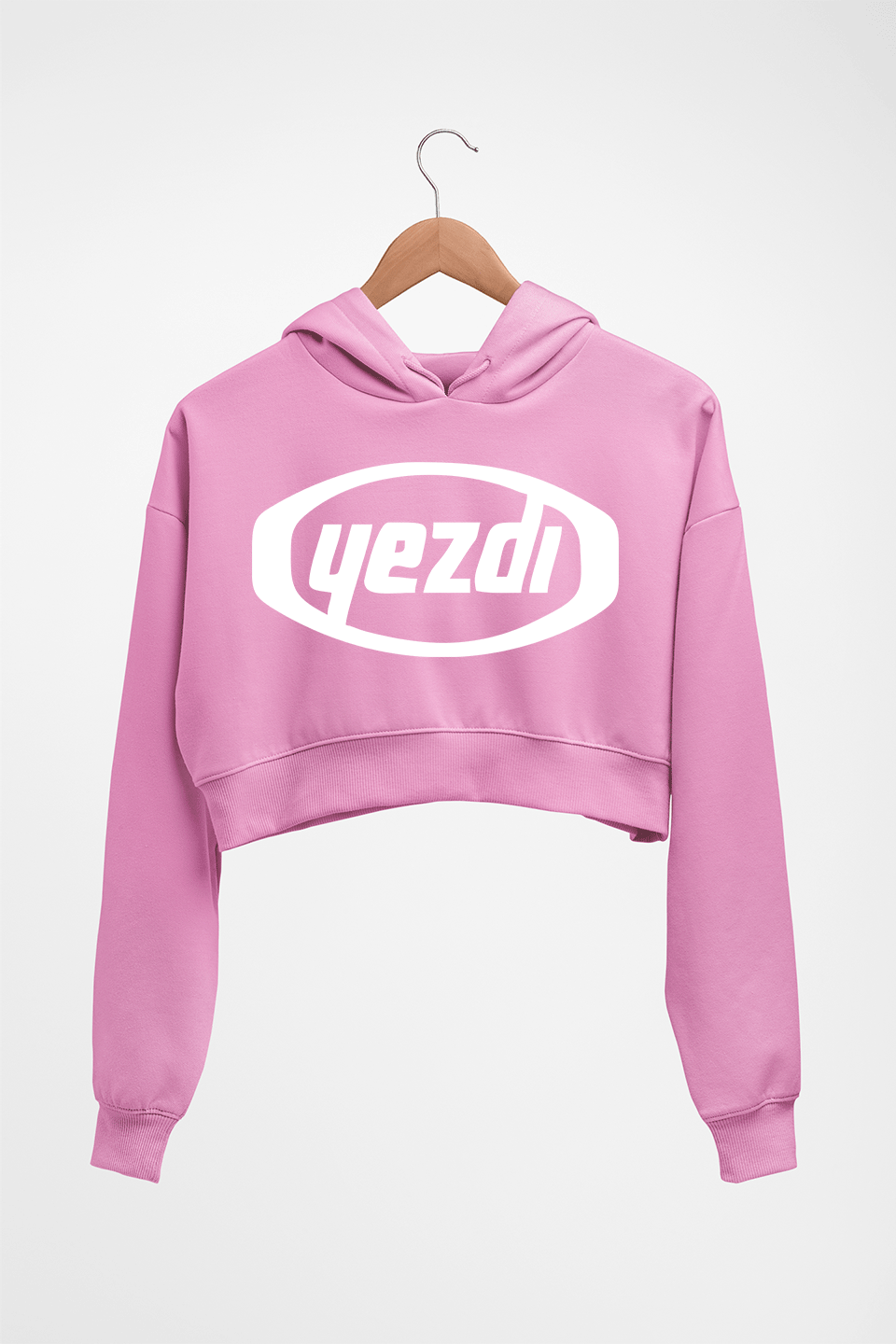 Yezdi Crop HOODIE FOR WOMEN-Light Baby Pink-Ektarfa.online