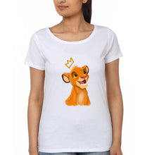 Load image into Gallery viewer, Lion King Simba T-Shirt for Women-White-Ektarfa.online
