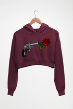 Load image into Gallery viewer, Guns N&#39; Roses Crop HOODIE FOR WOMEN-Maroon-Ektarfa.online
