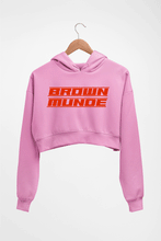 Load image into Gallery viewer, AP Dhillon Brown Munde Crop HOODIE FOR WOMEN-Light Baby Pink-Ektarfa.online
