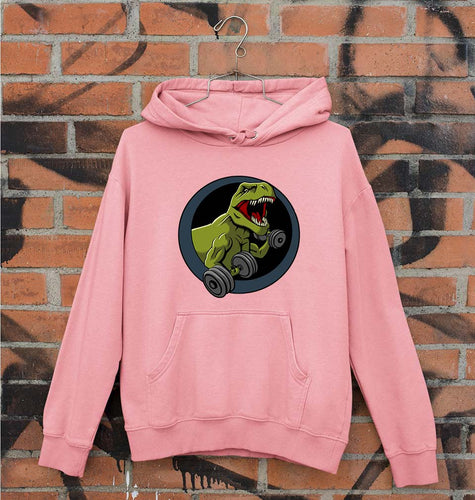Angry T-Rex Gym Unisex Hoodie for Men/Women-Light Pink-Ektarfa.online