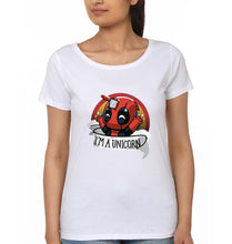 Load image into Gallery viewer, Deadpool Unicorn T-Shirt for Women-White-Ektarfa.online
