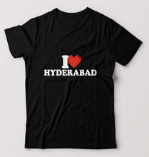 Load image into Gallery viewer, I Love Hyderabad T-Shirt for Men-S(38 Inches)-Black-Ektarfa.online
