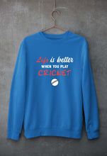 Load image into Gallery viewer, Play Cricket Unisex Sweatshirt for Men/Women-Royal Blue-Ektarfa.online
