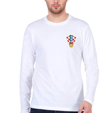 Load image into Gallery viewer, Croatia Football Full Sleeves T-Shirt for Men-White-Ektarfa.online
