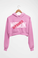 Load image into Gallery viewer, Mission Impossible (MI) Crop HOODIE FOR WOMEN-Light Baby Pink-Ektarfa.online
