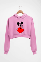 Load image into Gallery viewer, Mickey Mouse Crop HOODIE FOR WOMEN-Light Baby Pink-Ektarfa.online
