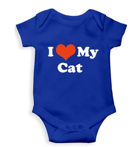 I Love My Cat Kids Romper For Baby Boy/Girl-Royal blue-Ektarfa.online