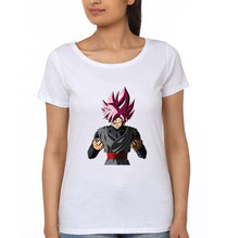 Load image into Gallery viewer, Goku Anime T-Shirt for Women-White-Ektarfa.online
