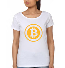 Load image into Gallery viewer, Cryptocurrency Bitcoin T-Shirt for Women-White-Ektarfa.online
