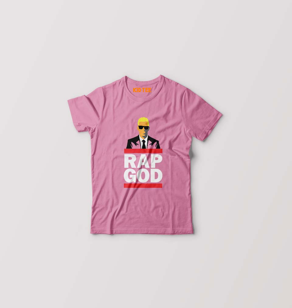 Rap God Kids T-Shirt for Boy/Girl-Pink-Ektarfa.online