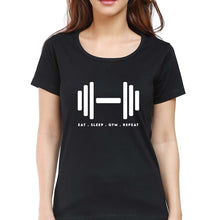 Load image into Gallery viewer, Gym T-Shirt for Women-Black-Ektarfa.online
