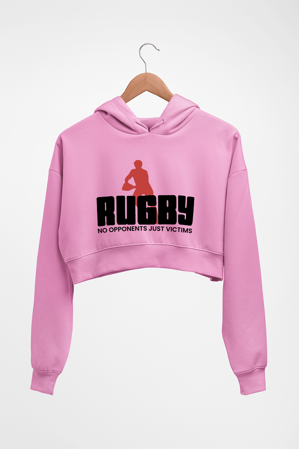 Rugby Crop HOODIE FOR WOMEN-Light Baby Pink-Ektarfa.online