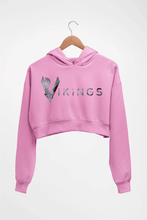 Load image into Gallery viewer, Vikings Crop HOODIE FOR WOMEN-Light Baby Pink-Ektarfa.online
