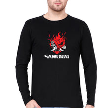 Load image into Gallery viewer, Cyberpunk Samurai Full Sleeves T-Shirt for Men-Black-Ektarfa.online
