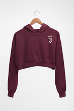 Load image into Gallery viewer, Juventus Logo Crop HOODIE FOR WOMEN-Maroon-Ektarfa.online
